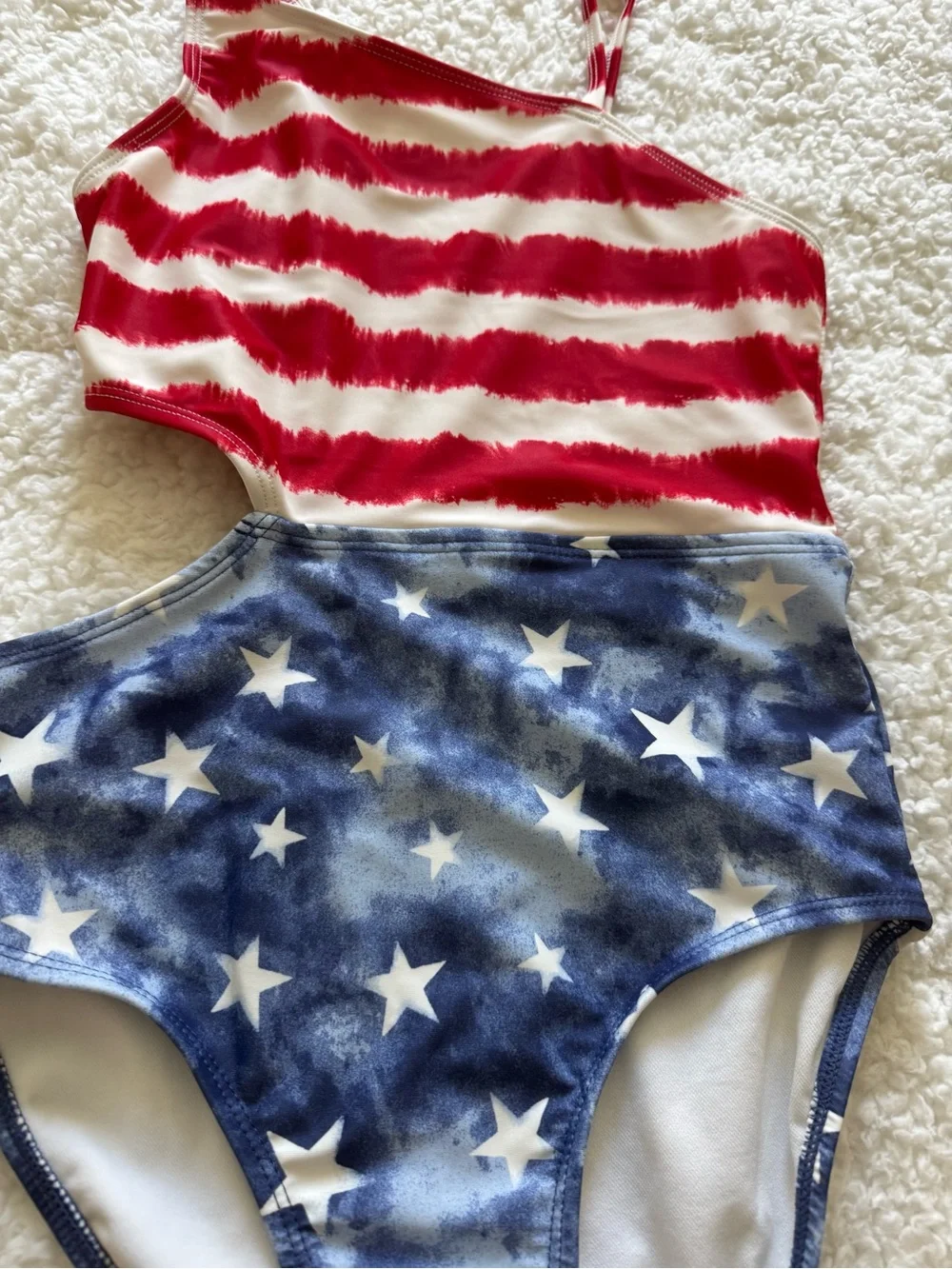 Girls patriotic cut out swimsuit